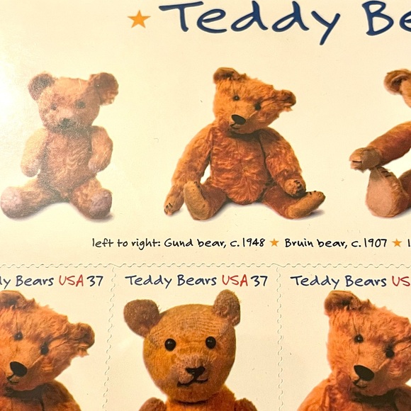 Sheet of Gund Bear USPS Postage Stamps - Picture 9 of 9